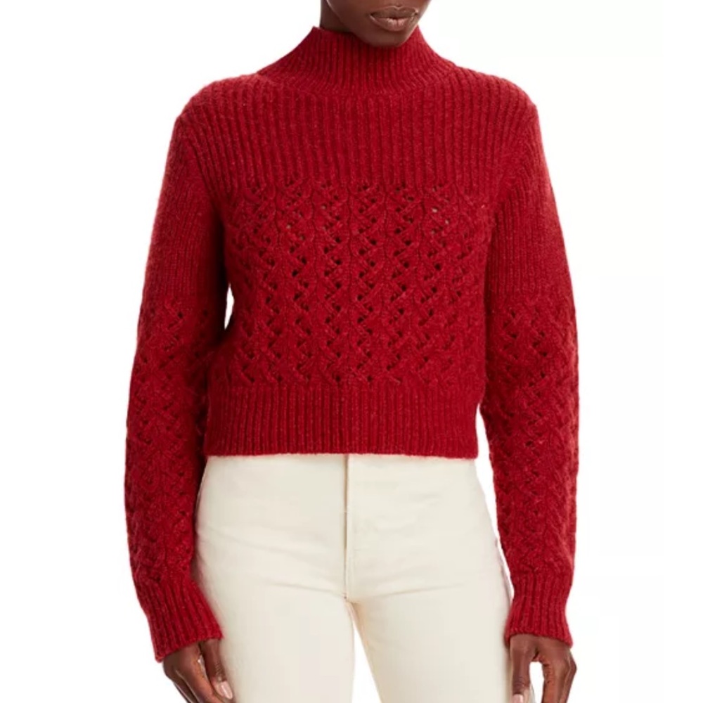 Rebecca Taylor chainette turtleneck in red S